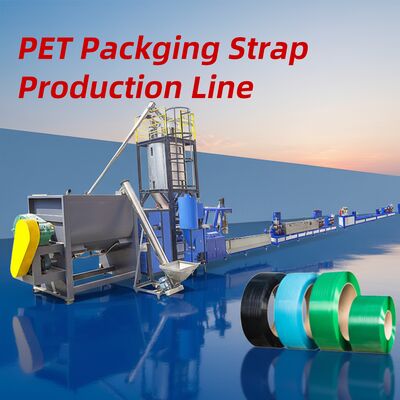 Bon prix Ligne de production de feuillard PET à vis unique avec matériau de vis 38CrMoALA, capacité de 250-500 KG/H et motifs de gaufrage personnalisables en ligne