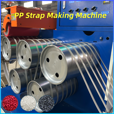 Bon prix Machine de fabrication de sangles PP automatique 350 kg/h, ligne de production de sangles PP à vis unique, fabricant en ligne